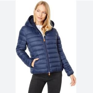 Save the Duck Women's Daisy Quilted  Navy Jacket Size S